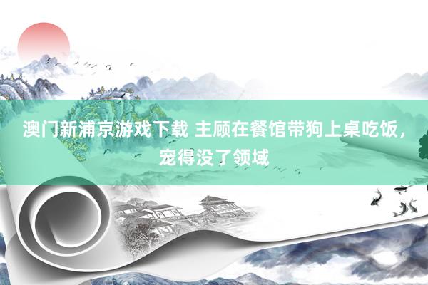 澳门新浦京游戏下载 主顾在餐馆带狗上桌吃饭，宠得没了领域